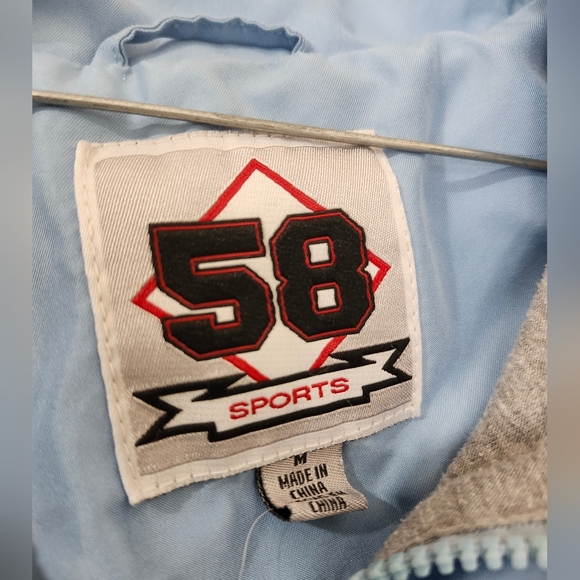 Medium Tar Heels Pullover Jacket Nylon Carolina Blue UNC Quarter-Zip 58 Sports - Picture 3 of 3